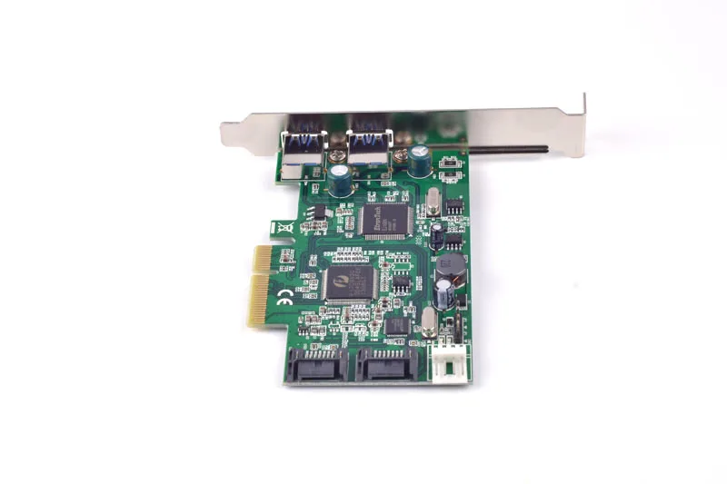 Внешняя карта расширения PCI-E x4 на 2 порта SATA3.0 6 ГБ + сверхскоростная USB 3 0 ASMedia 1061 etron