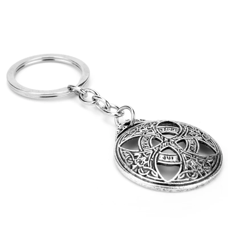 Викинг норвежский Runes Amulet Wiccan брелок цепочка для ключей Ирландский Узел Крест