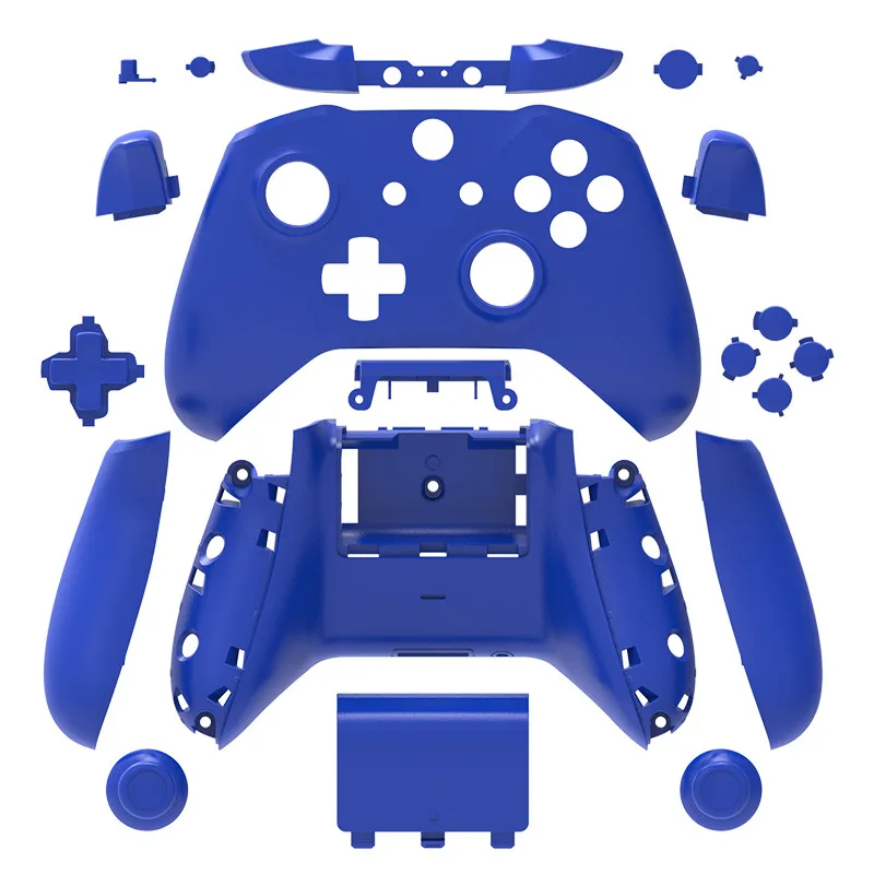 Синий Для microsoft Xbox One Тонкий чехол s на заказ многоцветный сменный корпус Оболочка Чехол полный набор для беспроводных Xbox One S контроллеров - Цвет: Синий