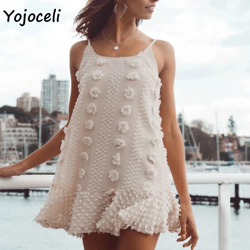 Женский шифоновый жаккардовый сарафан Yojoceli Пляжное Платье в стиле бохо уличное
