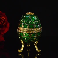 Green QIFU Новое поступление Россия популярное qifu faberge яйцо домашнее украшение металлические поделки - Цвет: Green