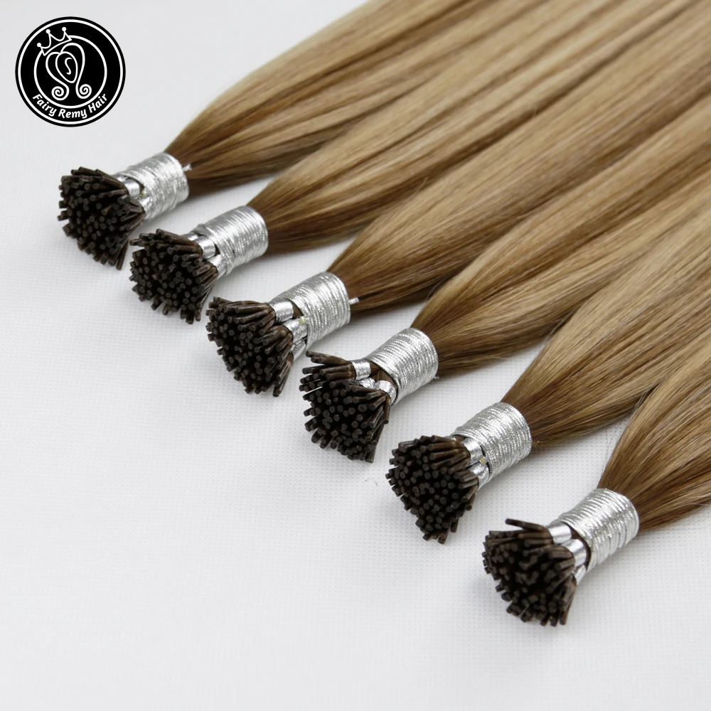 Сказочные волосы Remy Fusion I Tip накладные человеческие для наращивания цветные Balayage