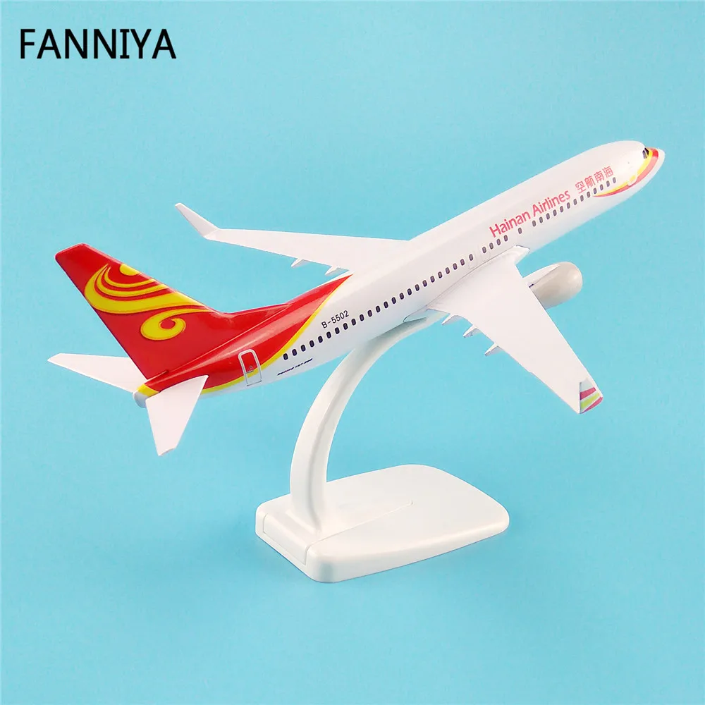 20 см металлическая модель самолета Air China HaiNan Airlines Boeing 737 B737-800 B-5502 Airways W Стенд