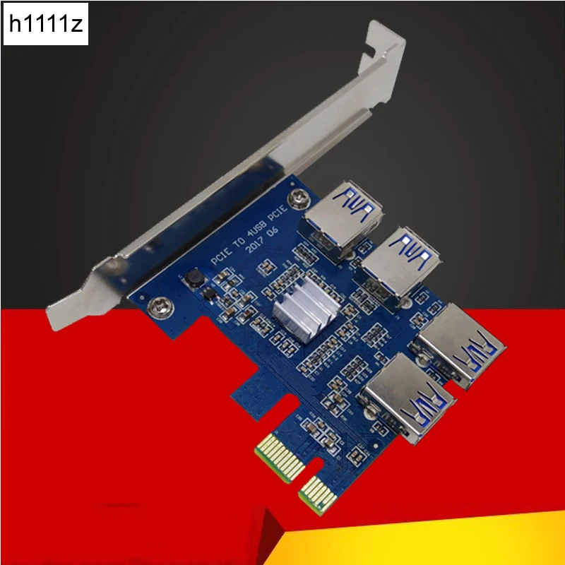 1 до 4 PCI-E слот PCIe USB3.0 порта PCI Express 1x карта расширения адаптер преобразователь USB 3 0
