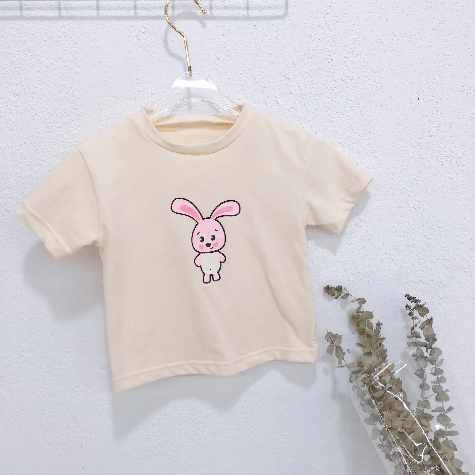 Rabbit Г. Детские весенне-летние футболки с коротким рукавом для мальчиков и девочек, Милая футболка с животными из мультфильмов детские хлопковые футболки, топы для детей - Цвет: Rabbit