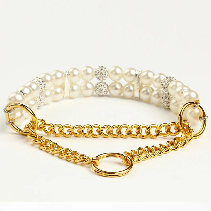 Роскошный собачий Кот Жемчуг со стразами ошейник свинцовый костюм собаки кошки