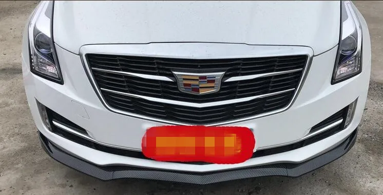 2013 16 для Cadillac ATS передний разделитель губ/углеродное волокно вид передней губы ATS/3