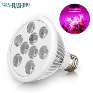 Светодиодная лампа E27 для выращивания растений, лампа полного спектра для цветов и гидропонных систем, красный и синий свет, 9 Вт, 12 Вт, 24 Вт
