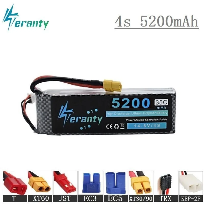 4s 14 8 V 5200mAh Lipo батарея для RC автомобилей роботов самолетов вертолетов Запасные