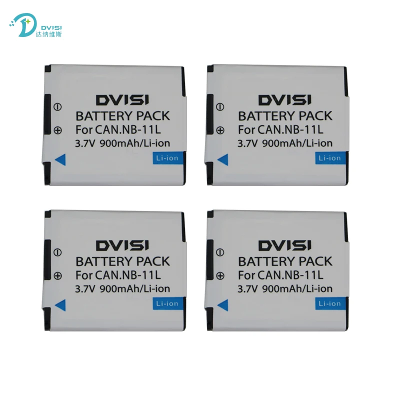 2 шт./лот DVISI 3 7 V 900mAh NB-11L батарея для Canon A2300 IS A2400 A2500 A2600 A3400 A3500 ELPH 110 HS | Электроника