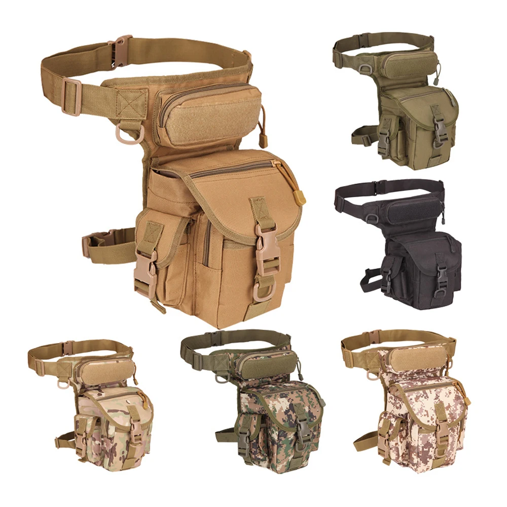 

Fly Fishing Bag On The Leg Belt Waist Runing Sport Camping Hiking Bag Waterproof Oxford Reel Pack Option Lure Tackle Trays