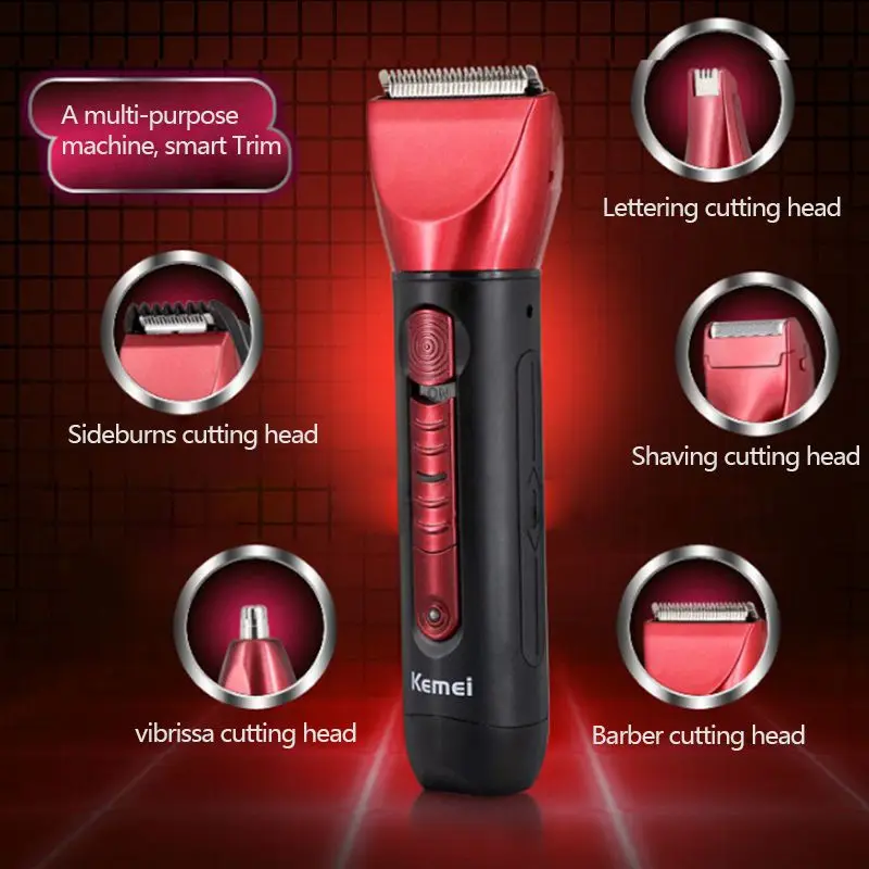 Kemei KM-8058 Men's Rechargeable Hair Clipper Shaver Breast Shaving Eyebrow Knife Set | Бытовая техника
