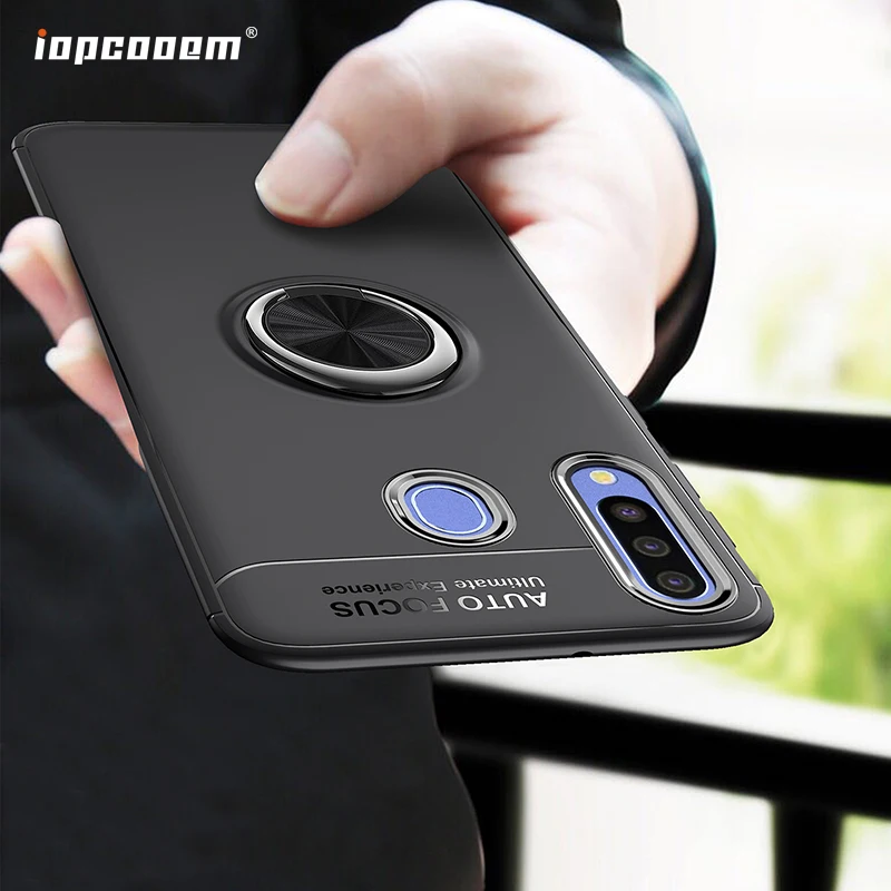 Чехол для Samsung Galaxy A30 с кольцом на палец автомобильная подставка противоударный