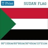 flag of sudan 90150cm 6090cm 3045cm 1521cm 3x5ft banner polyester for home decoration world cup national day