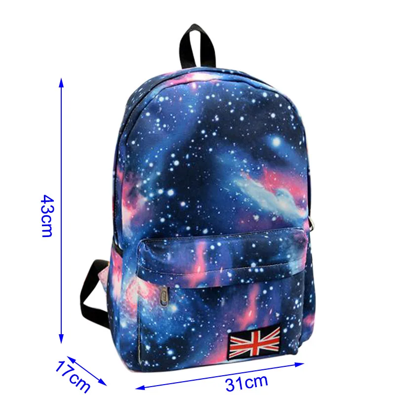 

2018 Fashion Korean Men Women Travel Backpack Zipper Starry Sky Printing Shoulder Bag Casual Backpacks