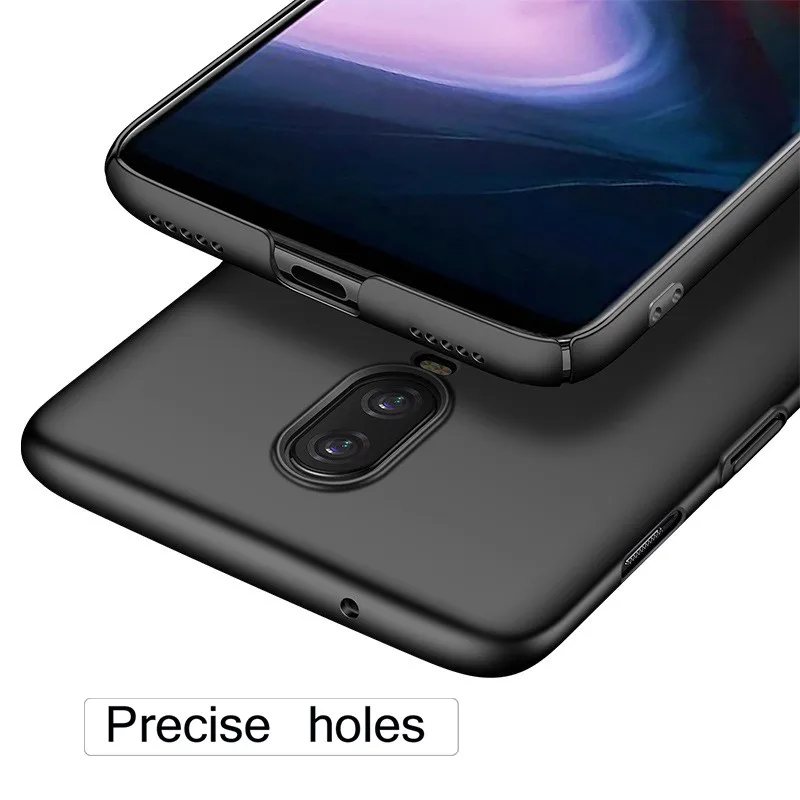 Oneplus 6T Чехол чехол Mofi One Plus жесткая задняя крышка из ПК Одноцветный тонкий красный
