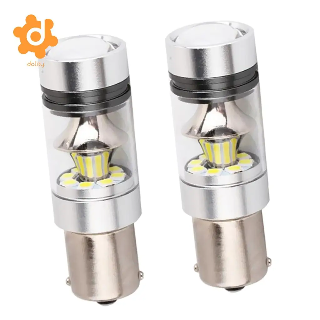 Baoblaze 2 Pieces Car 1156 BA15S 100W LED Lights Turn Signal Reverse Bulb 6000K White | Автомобили и мотоциклы