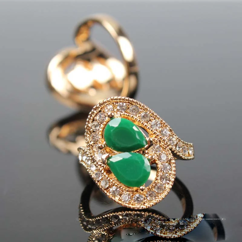 2021 старинные ювелирные изделия Овальный Панк золото Цвет кольца для женщин и