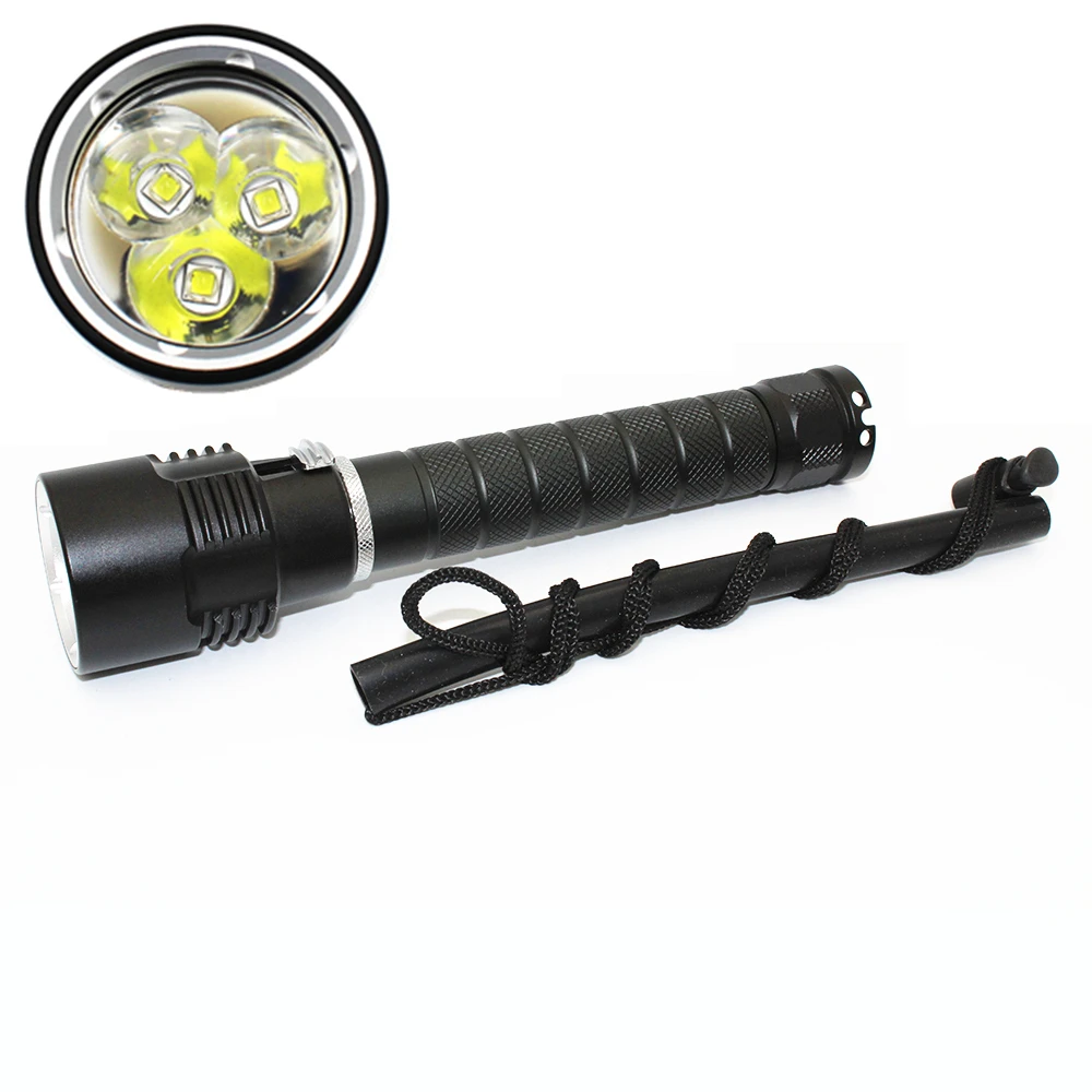 

4000LM светодиодный 3x XM-L2 Дайвинг вспышки светильник дайвер лампа фонарь 100 м подводный Водонепроницаемый светодиодный вспышка светильник Фон...