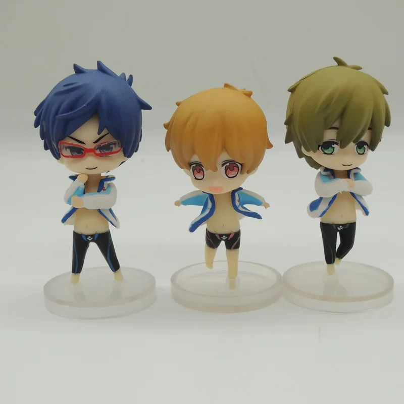 Хорошее качество 5 шт./лот японского аниме бесплатно! Iwatobi swim Club Рин Макото Харука нанасе Рей Куклы Фигурки Модель игрушки