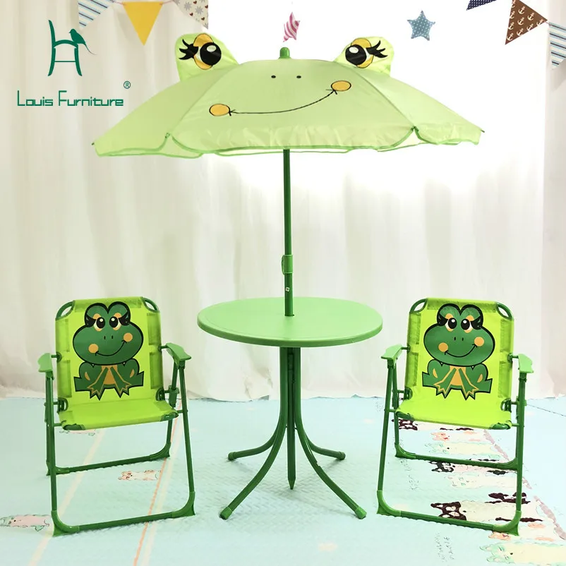 Louis Fashion Outdoor sets Garden Children Thickening Kindergarten Learning Folding Game Toy Table | Мебель
