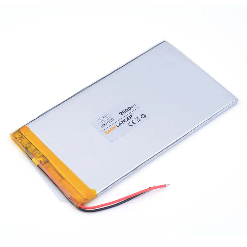 

3,7 V литий-полимерный аккумулятор 4060120 планшет аккумулятор 2900 mah Мобильный аккумулятор для mp3 MP4 MP5 динамик электронная книга планшетный ПК иг...