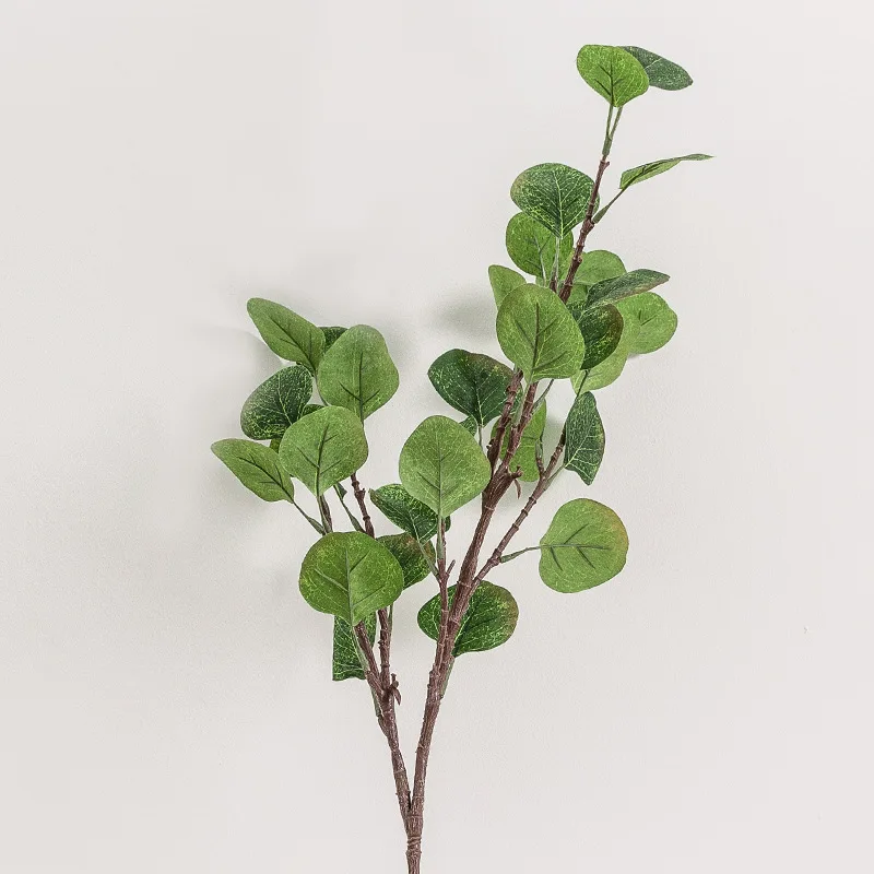 A green 3 Искусственный эвкалипт листья искусственный цветок золотые деньги лист для украшения свадьбы, дома, отеля, вечерние декор 1 шт. 34/60 см - Цвет: A green 3