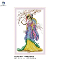 ancient beauty paintings aida canvas cross stitch 11ct 14ct diy handwork beginner embroidery set wholesale needlework home decor