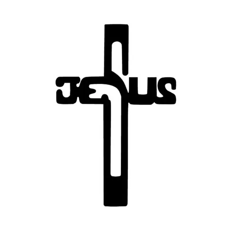 

9.5cm*14.3cm Car Styling Cross Jesus Christian Personalized Fashion Window Stickers C5-0542