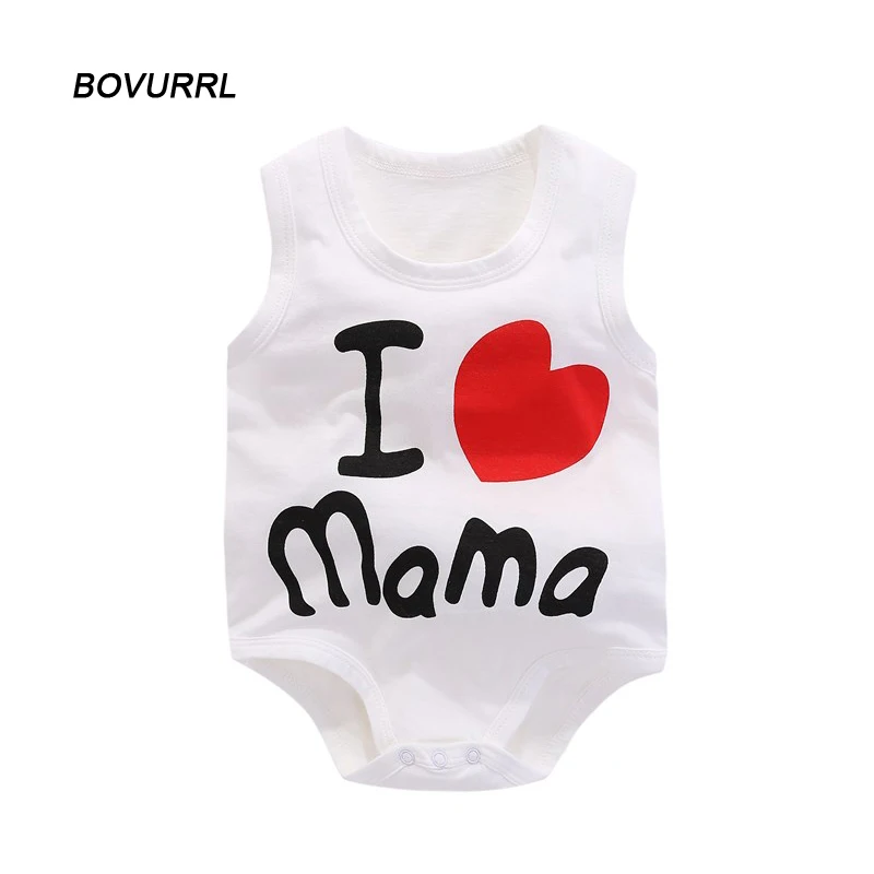 BOVURRL/Летний жилет из чистого хлопка Одежда для маленьких мальчиков Боди без