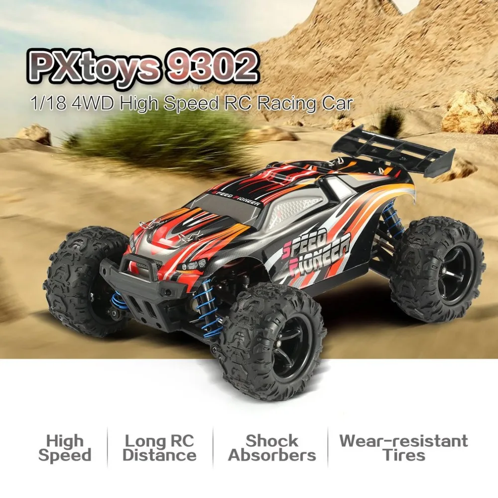 4WD внедорожных RC автомобиля PXtoys № 9302 Скорость для Pioneer 1/18 2,4 ГГц Truggy Высокая Скорость скоростного радиоуправляемого автомобиля РТР дистанционного управления