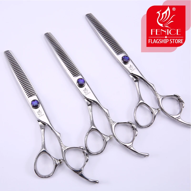Fenice Japan 440c 6 0 дюймов Профессиональные Парикмахерские филировочные ножницы для