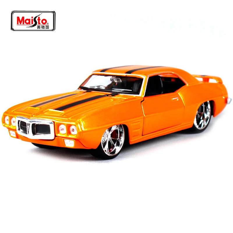 Maisto 1:24 1969 PONTIAC FIREBIRD литая модель автомобиля игрушка новинка в коробке бесплатная
