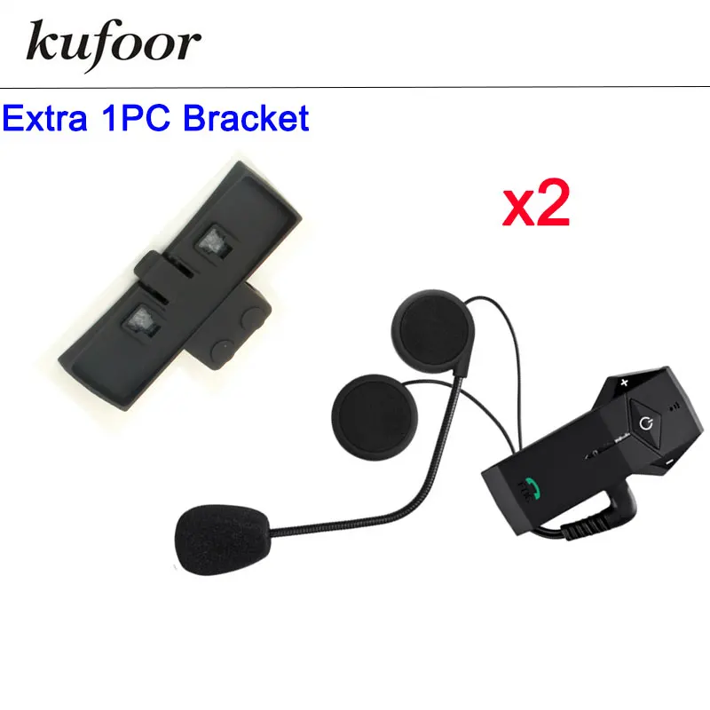 Бесплатная Доставка! 2 шт. новый бренд мотоцикл шлем для 1000 м Bluetooth гарнитура NFC fm радио + дополнительная 1