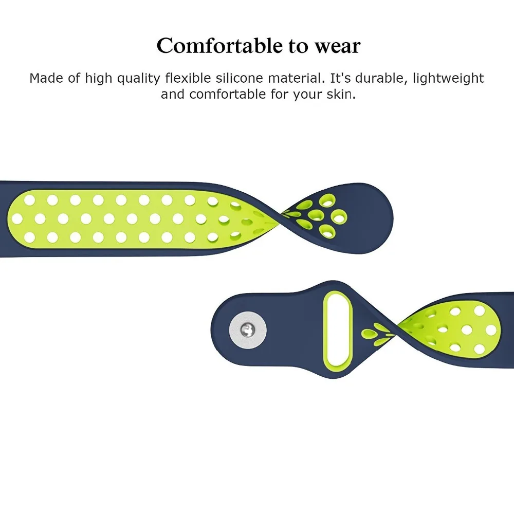 Классический силиконовый ремешок Frontier с круглым отверстием для смарт часов Fitbit