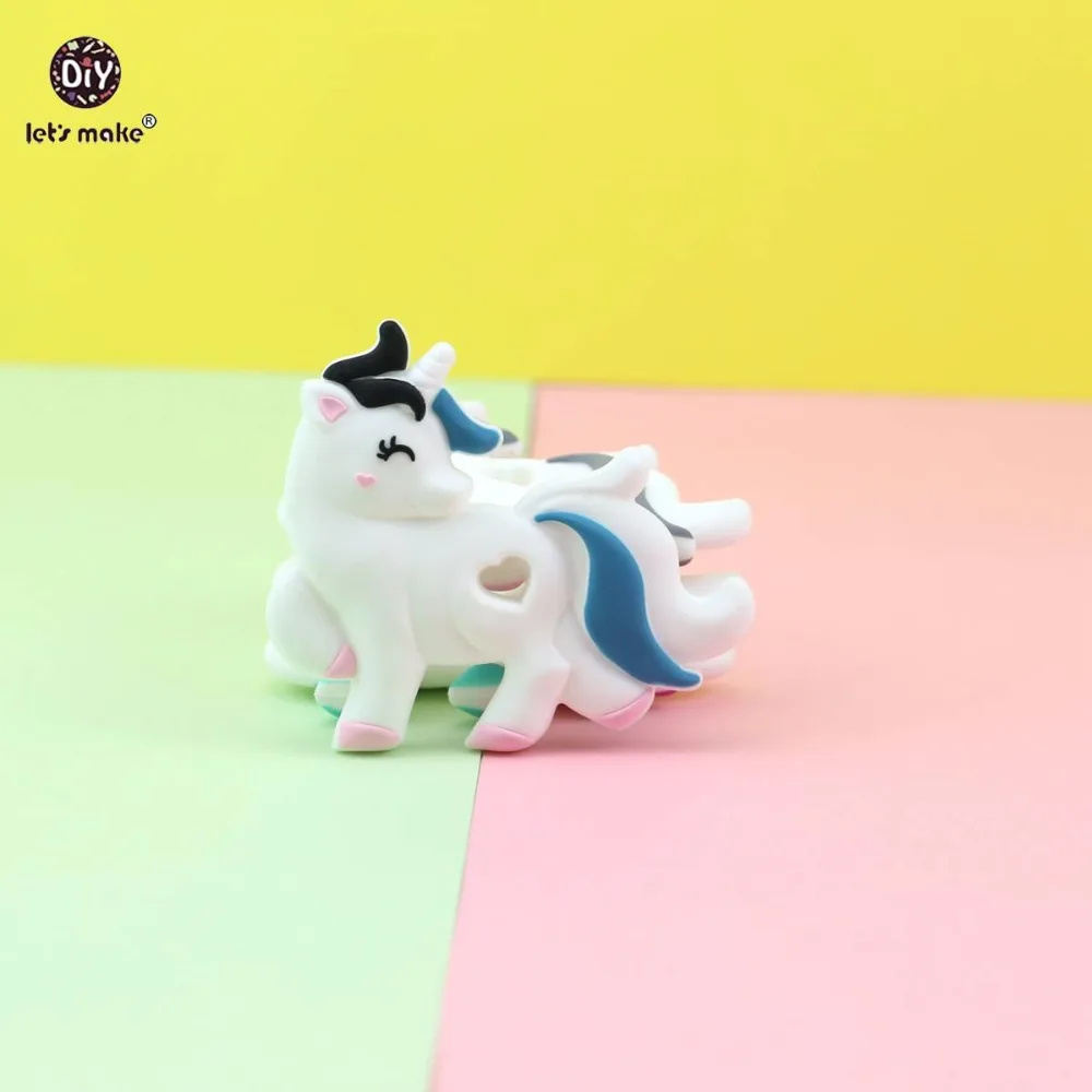 Let's make Baby Прорезыватель для зубов 1 шт. силикон жевания милый Единорог DIY