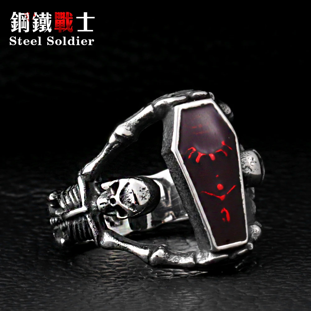 Мужская бижутерия из нержавеющей стали Прямая продажа с фабрики|steel skull ring|skull
