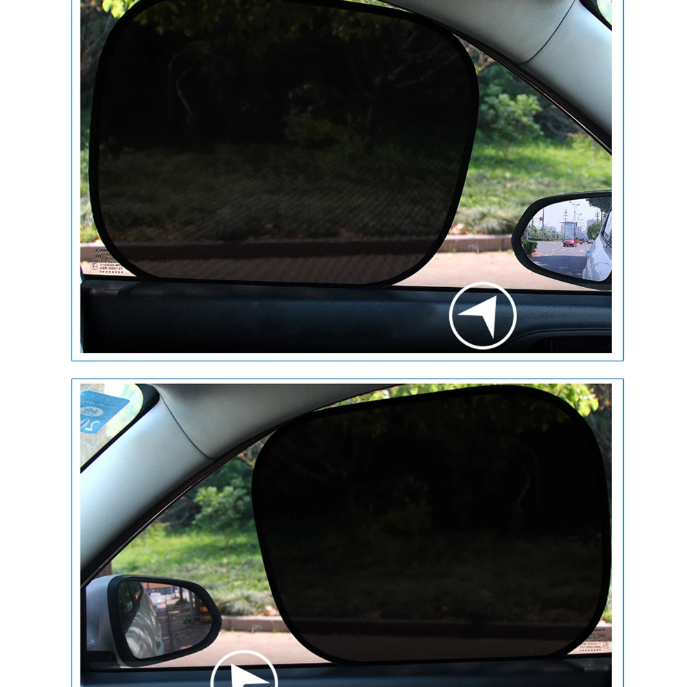 2 Pcs Car Window Foldable Sunshade Cover Windshield Visor Shield Screen Sun shade Foils Solar Front Back Protect | Автомобили и