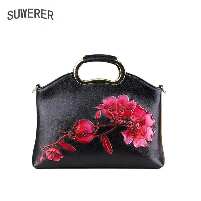 

Genuine Leather women bags for women 2020 new luxury handbags women bags designer Embossing leather Art tote women bags