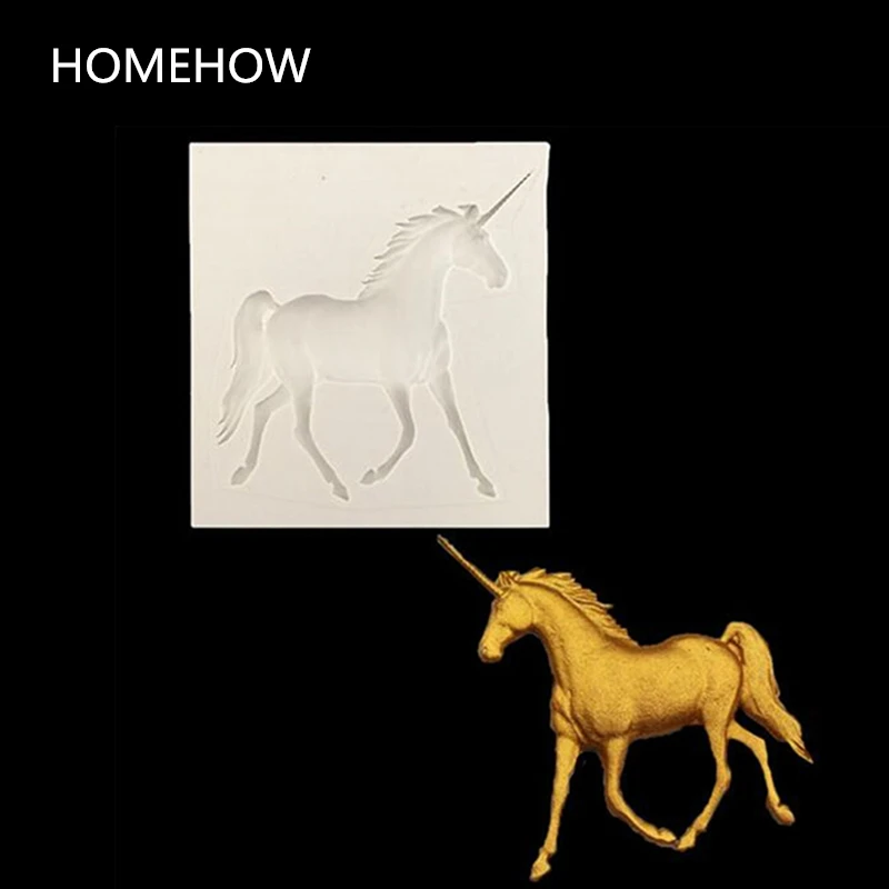 Homehow 1 шт./лот силиконовая форма для торта с единорогом на удачу 6 6x6 3 см аксессуары