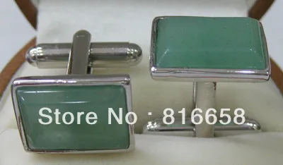 Бесплатная Доставка @ довольно мужская Ювелирные Изделия Зеленый Запонки |