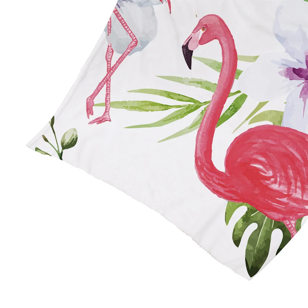 Прямоугольник для принятия солнечных ванн Полотенца тропические растения