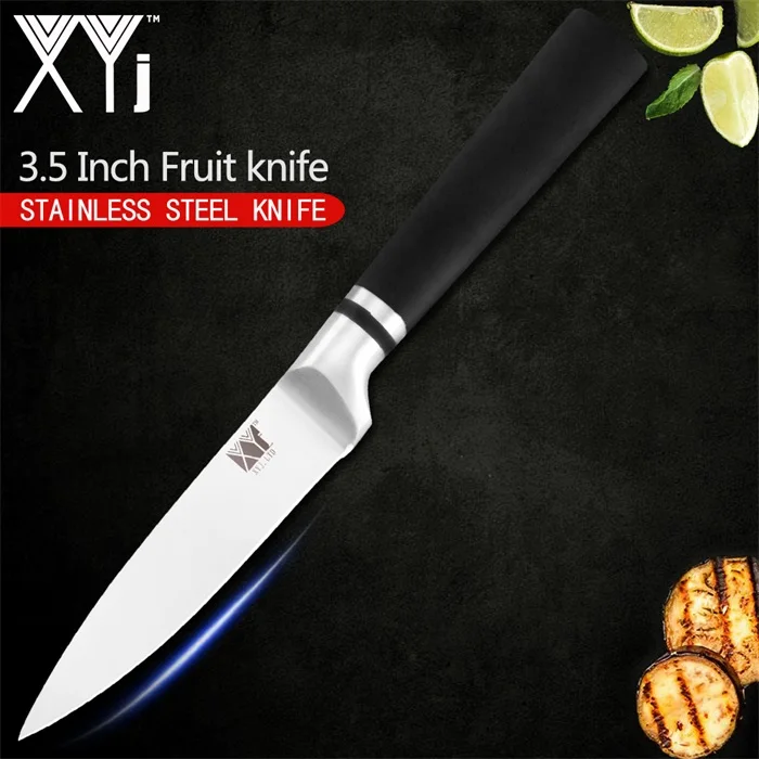3.5 inch Fruit Knife XYj набор кухонных ножей из нержавеющей стали, один кусок, структура ножей из нержавеющей стали, фруктовый нож Santoku, нож для нарезки хлеба - Цвет: 3.5 inch Fruit Knife