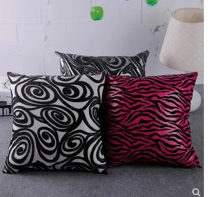 

PU leather hug pillowcase imitation horsehair flocking sofa cushion cover zebra pattern tiger pattern