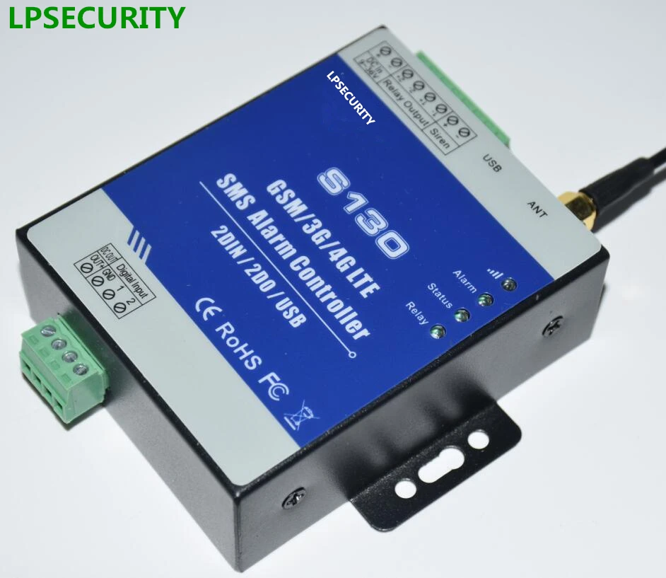 Пульт дистанционного управления LPSECURITY S130 с SMS система сигнализации 2 DIN DOUT RTU