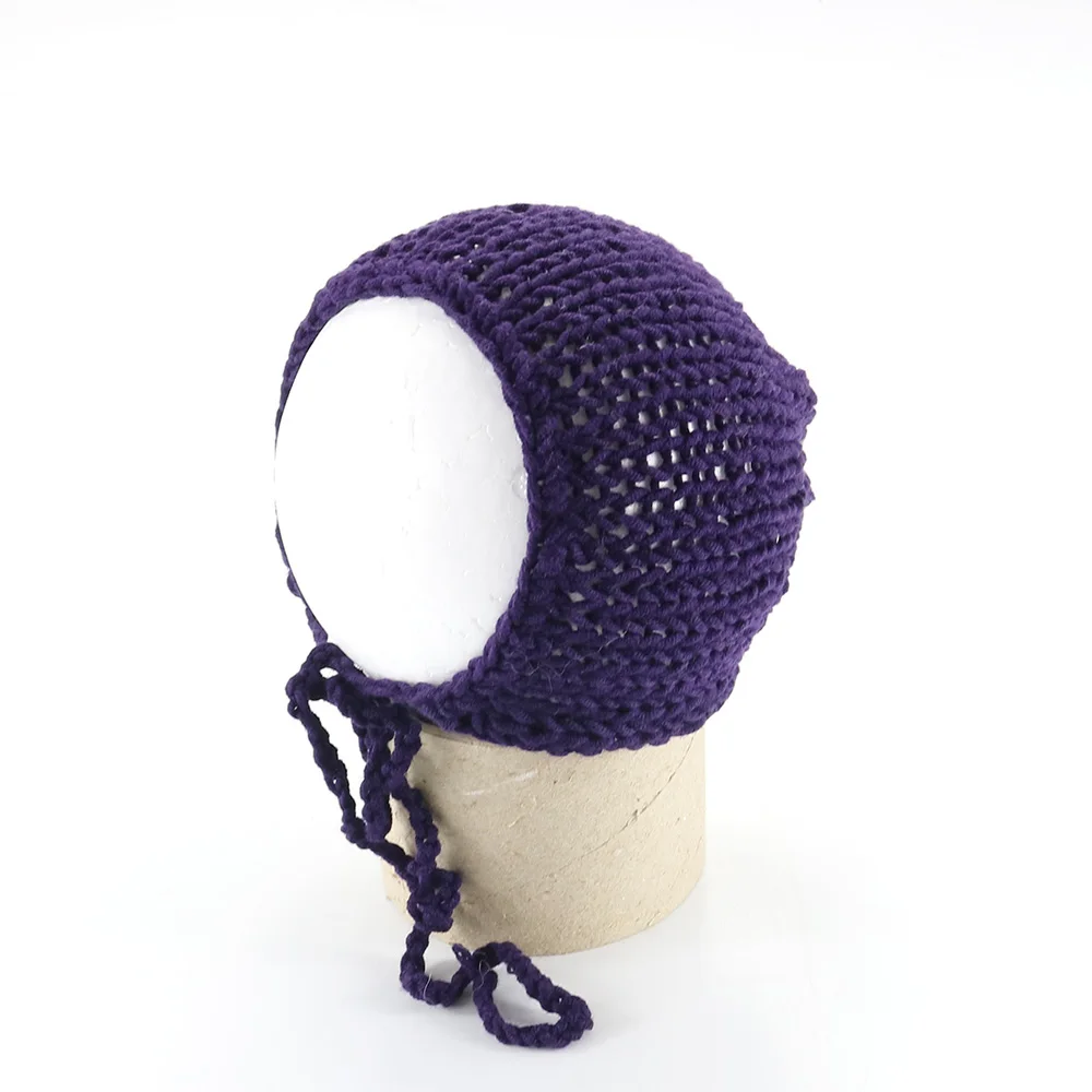 D&ampJ Soft Knitted Baby Hat Newborn Photo Props Caps Solid Color Infant Boy Girl Beanie Autumn Winter Xmas Bonnet Accessories | Детская