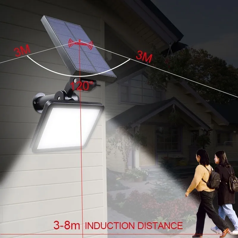 Светодиодный проектор на солнечной энергии DCOO с датчиком движения уличная лампа