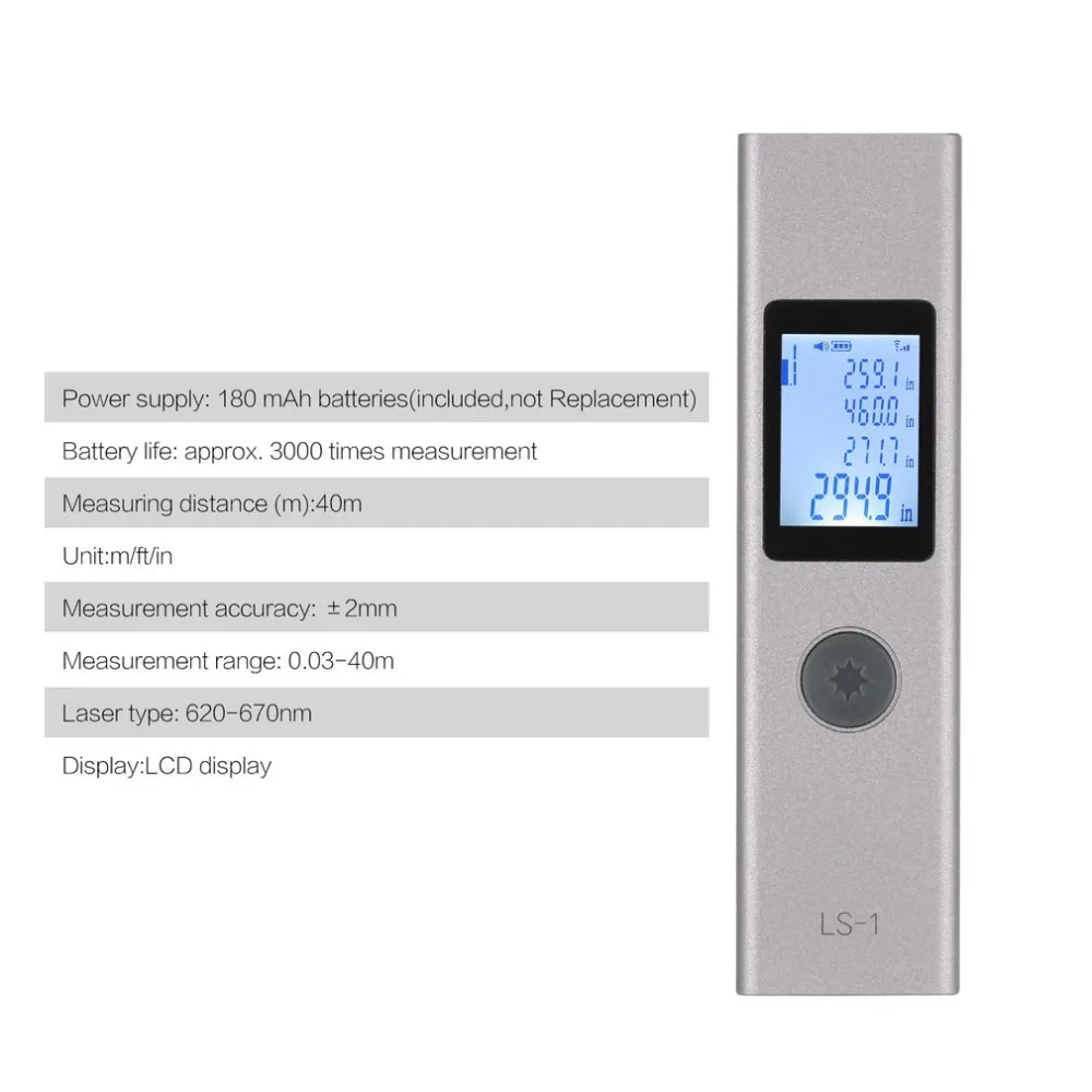 LS1 40 м Мини цифровой Ручной лазерный дальномер Diastimeter область Объем Диапазон Ручка-Искатель длина измерительные инструменты