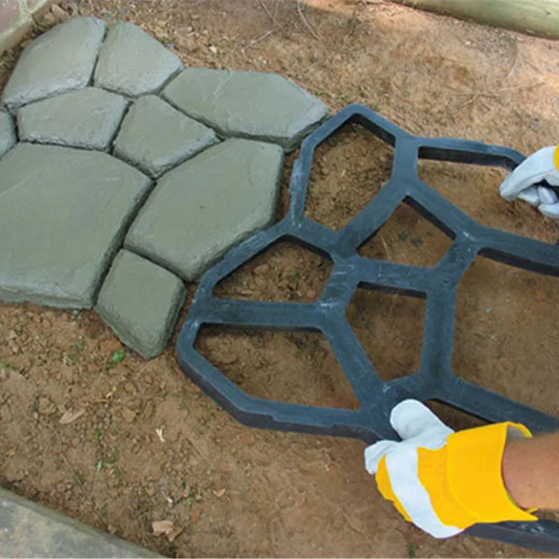 Садовая тротуарная пресс форма садовая дорожка бетонная DIY Ручная плитка цемент