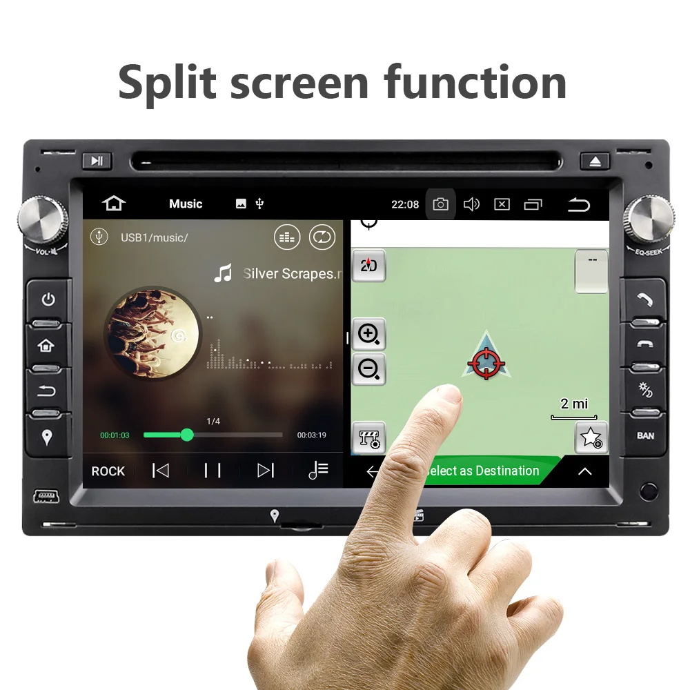 Eunavi Octa Core 4 Гб RAM 2 din Android 9 0 7 ''автомобильный DVD GPS Navi для VW Glof Bora Passat Mk5 Golf Mk4 Polo